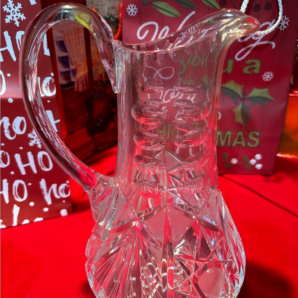 New listing:Vintage Cut Crystal Glass Pitcher